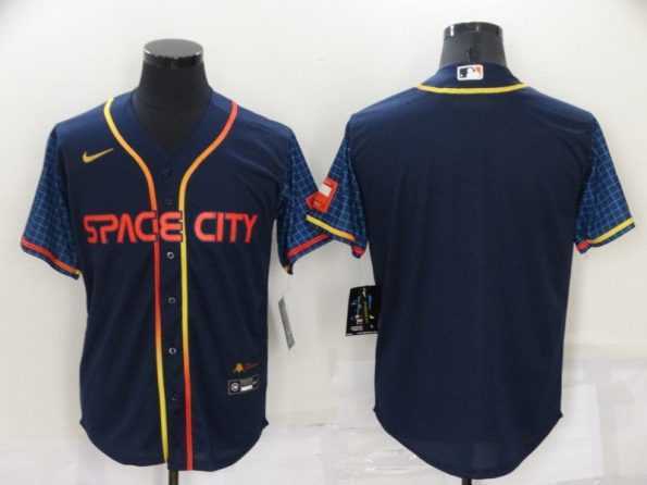 Men%27s Houston Astros Blank 2022 Navy City Connect Cool Base Stitched Jersey